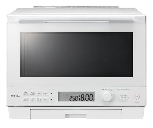 TOSHIBA(東芝) スチームオーブンレンジ 石窯ドーム 30L ER-XD100(W) グランホワイト 1段調理 手間なしお手入れ 簡単操作 フラットテーブル オーブンレンジ 電子レンジ