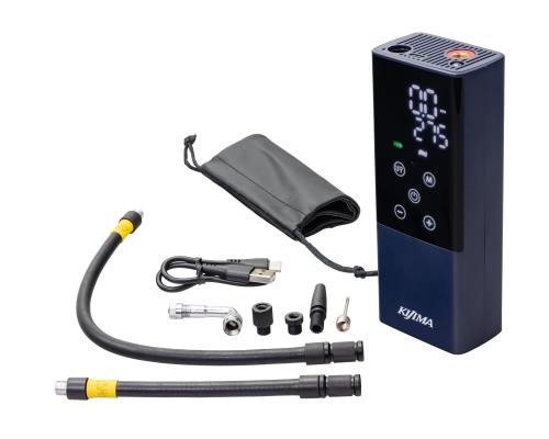キジマ(Kijima) バイク 空気入れ 電動 スマートエアポンプ オールインワンモデル 自動車 自転車 ボール コンパクト 2000mah/7.4V 最大150PSI 302-3231
