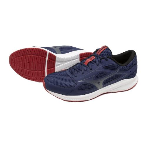 [Mizuno] ランニングシューズ マキシマイザー 26 通勤 通学 ジョギング スニーカー スポーツ 運動 ネイビー×グレー×レッド 27.0 cm 3E