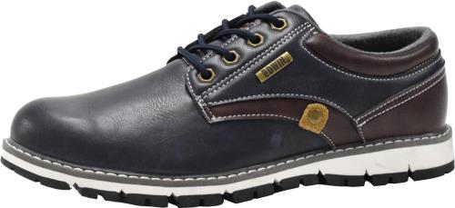 エドウイン ふかふか クッション 幅広 外羽根 防水 防滑 プレーン アメカジ ビジネス ビジカジ カジュアルシューズ 26.5 cm ネイビー EDW-7980