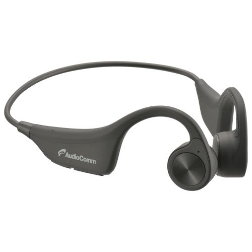 オーム(OHM) 電機AudioComm 骨伝導イヤホン耳をふさがない ワイヤレスイヤホン ワイヤレスヘッドホン Bluetooth5.1 無線 イヤホンマイク ヘッドセット IPX5 ブラック HP-BC70N 03-1218