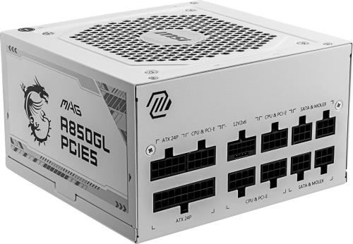 MSI MAG A850GL PCIE5 WHITE PC電源ユニット 850W ATX3.1/PCIe 5.1対応 80PLUS GOLD認証 フルモジュラー 7年保証 PS1368