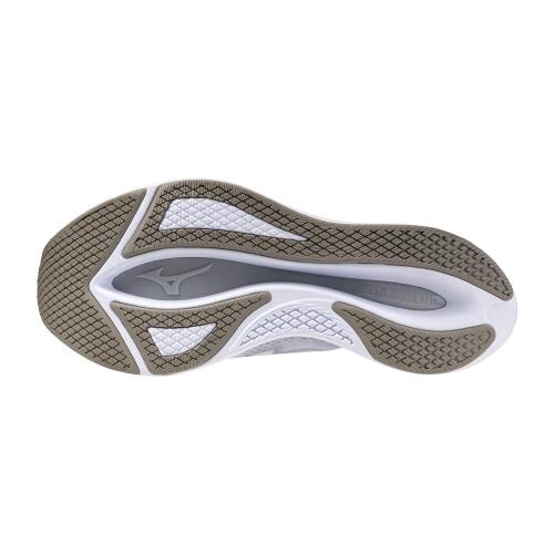[ミズノ] ランニングシューズ ウエーブリベリオン フラッシュ 2 ジョギング マラソン トレーニング スポーツ 軽量 反発 厚底 メンズ ホワイト×ゴールド×ライトグレー 26.0 cm 3E