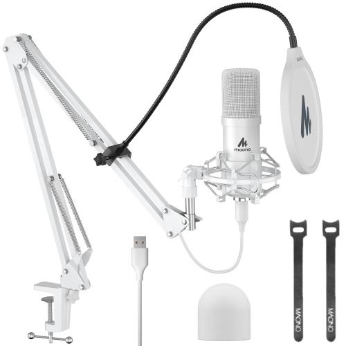 MAONO USBマイク コンデンサーマイク PC マイクセット アームスタンド付き 録音 生放送 YOUTUBE ゲーム実況 在宅勤務 適格請求書発行可 AU-A04