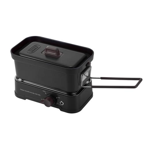 Toffy/トフィー ホットメスティン K-MS1 電気メスティン 直火対応 火力調節 炊飯 焼く 煮る 蒸す 炒める 1L レトロ リッチブラック