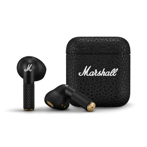 Marshall 完全ワイヤレスイヤホン Minor IV ブラック Bluetooth/Qi充電対応/通話対応 国内正規品