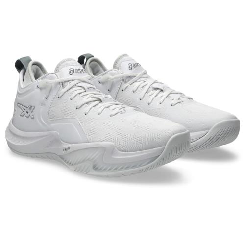 [アシックス] バスケットボールシューズ NOVA SURGE LOW 2 1061A051 メンズ 100(ホワイト/ピュアシルバー) 26.0 cm 2E
