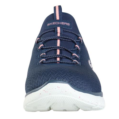 [スケッチャーズ] レディース キッズ 子供靴 運動靴 通学靴 サミッツ SLIP-INS スリップインズ WATERPROOF SUMMITS-BEST CHOICEレディーススニーカー 150199W ネイビー/コーラル 23.5cm