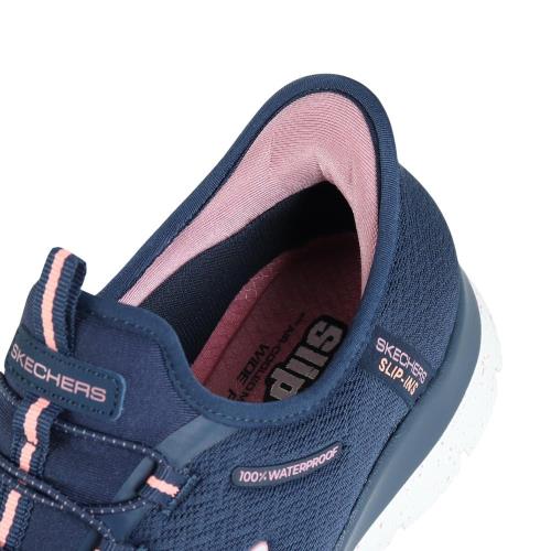 [スケッチャーズ] レディース キッズ 子供靴 運動靴 通学靴 サミッツ SLIP-INS スリップインズ WATERPROOF SUMMITS-BEST CHOICEレディーススニーカー 150199W ネイビー/コーラル 23.5cm