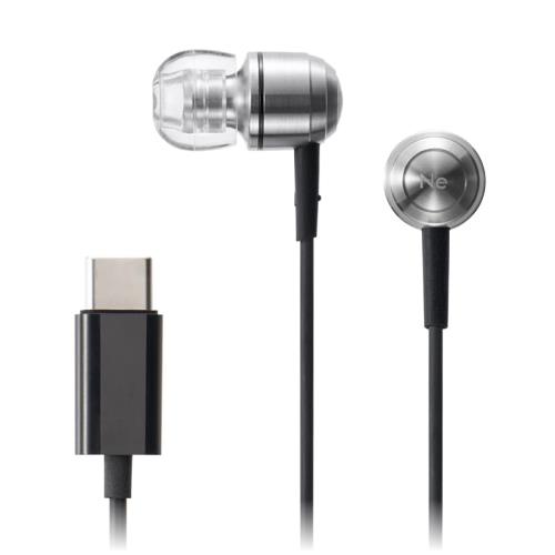 ラディウス radius HP-Q50C USB-C 接続 USB-C Type-C イヤホン インナーイヤー イヤホン タイプC リモコン マイク付き ハンズフリー HP-Q50CS(シルバー)