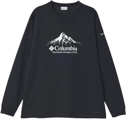 [コロンビア] アーバンハイク グラフィック ロングスリーブ Tシャツ メンズ M Black, Front Print