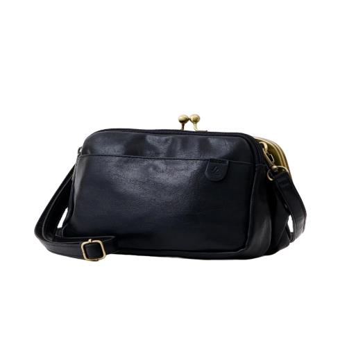 Natural Vintage ｼｮﾙﾀﾞｰﾊﾞｯｸﾞ お財布機能付き ヴィンテージ 自立 がま口