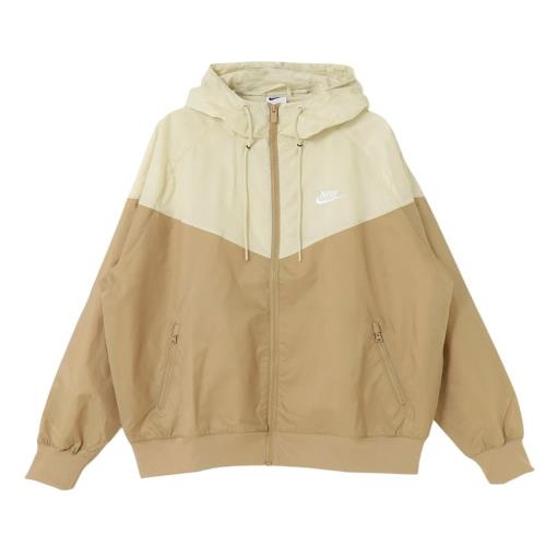 [ナイキ] NSW HE WR ウィンドランナー ウィンドブレーカー フルジップ ジャケット ジム フィットネス トレーニング ランニング アウトドア DA0002-297 パラシュートベージュ/ライトカーキ/ホワイト 春 秋 冬 国内正規品 メンズ Lサイズ