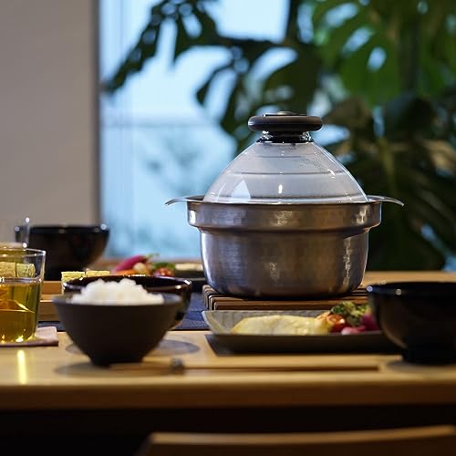 HARIO(ハリオ) ご飯釜 雪平 IH対応 1~3合用 シルバー 雪平 プレゼント ギフト 贈り物 GIS-200_6