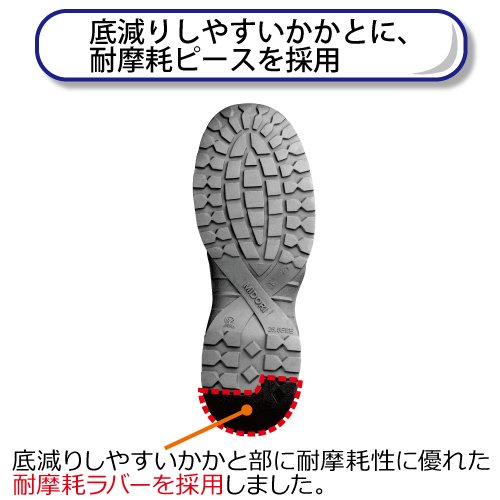 [ミドリ安全] 安全作業靴 JSAA認定 プロスニーカー 長編上靴 衝撃吸収 YMP05 アンクルガード 24.5 cm