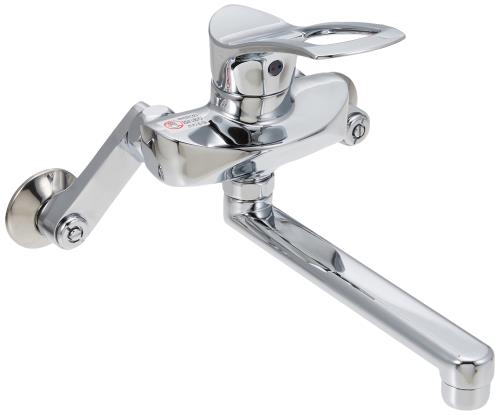 SANEI(サンエイ) シングル混合栓 キッチン用 節水コア付 JIS規格品 パイプの長さ190ｍｍ 壁付 蛇口 キッチン水栓 K1712