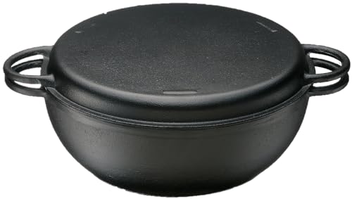 イシガキ 多様鍋 IH対応 鉄人鍋 セラミックボール付 鉄鋳物 幅33×奥26.5×高12cm 鉄人鍋 セラミックボール付 煮る 炊く 焼く 蒸す 燻製 3580