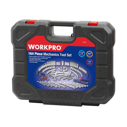 WORKPRO ソケットレンチセット インチ工具セット ハーレー ラチェットレンチ 自動車 バイク 整備 メンテナンス 164点組