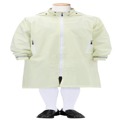 [トンボ学生服] カッパ 雨の日も蒸れない軽量合羽 「ストレッチレインジョイ」 コートタイプ 27L0003 ガールズ ベージュ サイズ:S