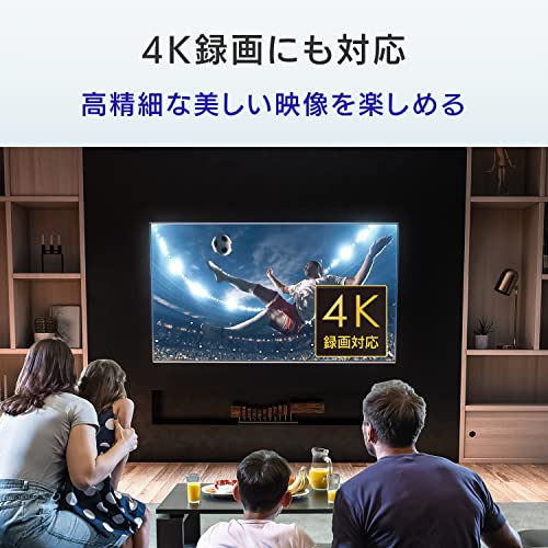 アイ・オー・データ IODATA 外付けHDD 4TB テレビ録画用 大容量 4K対応 24時間連続 地デジ録画約502時間 静音 日本メーカー AVHD-US4/E_3