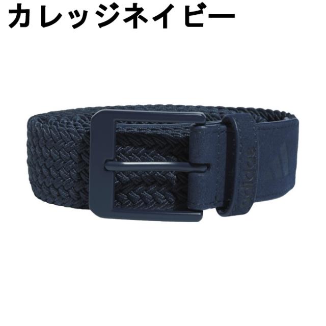 adidas - 【新品】アディダス ゴルフ ベルト メンズ メタリックロゴ ネイビー アディダス(adidas) ゴルフ ベルト メタリックロゴ 無段階調節