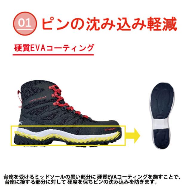 マズメ(MAZUME) スパイクシューズ フィッシングシューズ ブラック 