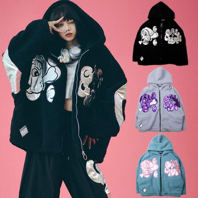 ガルフィー メンズ レディース パーカー ピッカピカのダブモコパーカー 大きいサイズ カジュアル ゆったり 男女兼用 GALFY od ‥の通販は