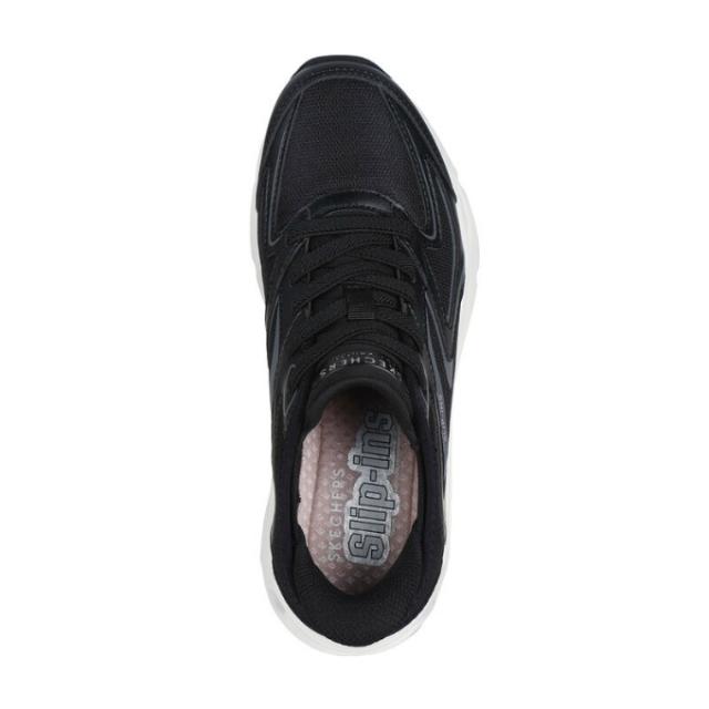 スケッチャーズ SKECHERS ウォーキングシューズ レディース スリップインズ トレスエア ウノ EZグライド 177408-BLK run_1