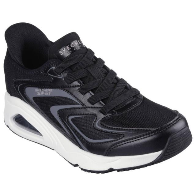 スケッチャーズ SKECHERS ウォーキングシューズ レディース スリップインズ トレスエア ウノ EZグライド 177408-BLK run_4