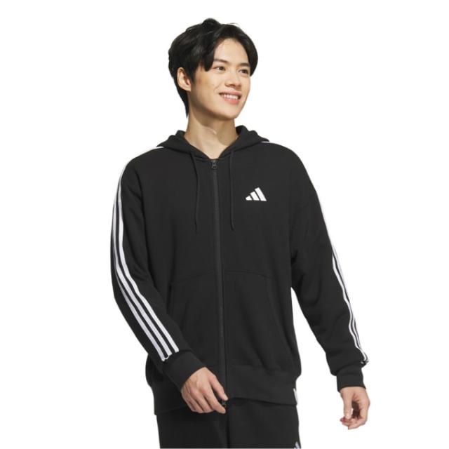 アディダス エッセンシャルズ プラス ルーズフィット スリーストライプス フレンチテリー フルジップパーカー JW6924 JUP86 sw