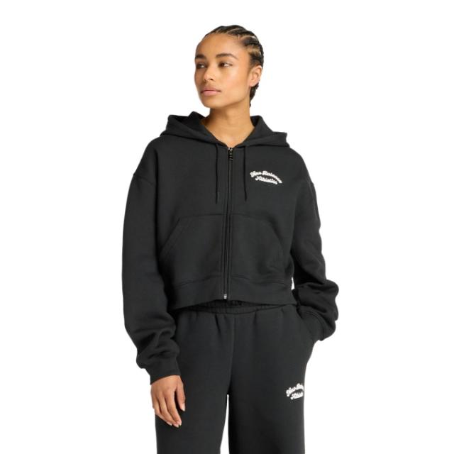 ニューバランス new balance スウェットパーカー レディース Linear Heritage フリースフルジップ WJ53509-BK od