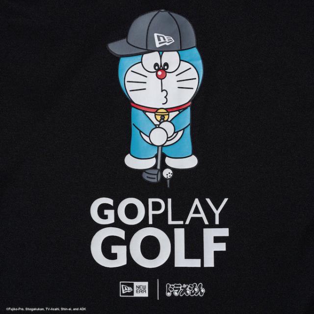 ニューエラ ゴルフウェア メンズ 鹿の子 ポロシャツ ドラえもん GO PLAY GOLF ブラック 14935371 【国内正規品】【2026年春夏モデル】_3