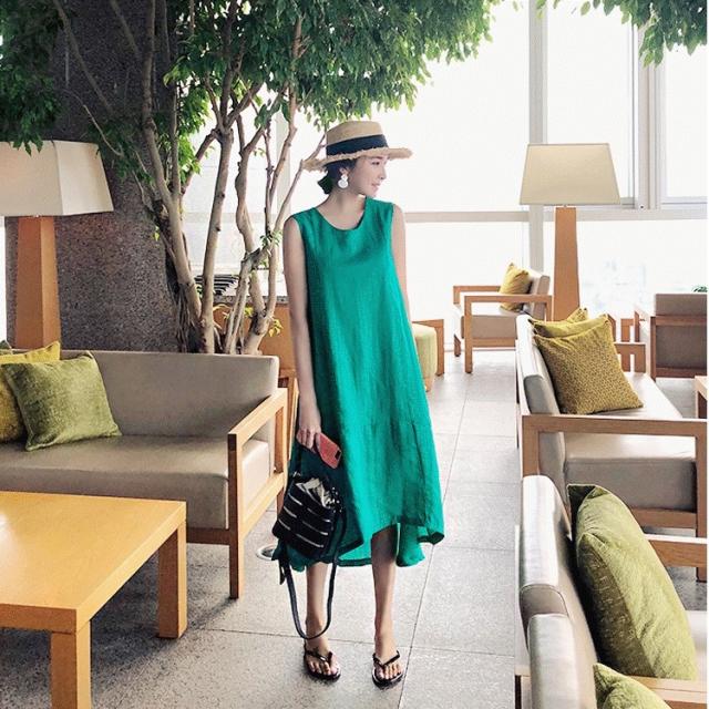 ワンピース ノースリーブ ロングスカート ゆったり 体型カバー シンプル カジュアルスタイル Aライン ホルターネック 無地 オーバーサイズ パーティー おしゃれ 上品 イベント オールインワン 主役級 外国風 リゾート 合コン デート 普段使い 楽ちん 特別な日 人気商品 流行の通販は