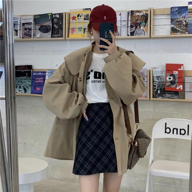 アウター レディース ジャケット 上着 袖あり ボリューム袖 ポリエステル かわいい 大人可愛い シンプル カジュアル おしゃれ お洒落 かっこいい レトロ 大人可愛い 大人女子 ラフ ボーイッシュ 個性的 S M L XL ベージュ 無地 春 秋 2021 20代 30代 オフィス ビジネス OLの通販は