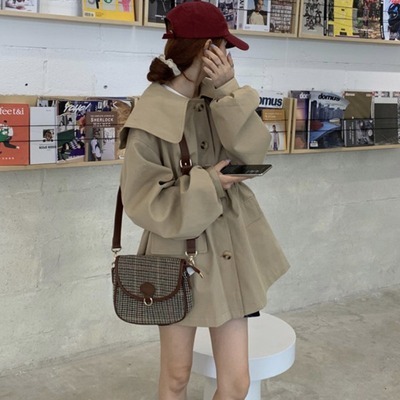 アウター レディース ジャケット 上着 袖あり ボリューム袖 ポリエステル かわいい 大人可愛い シンプル カジュアル おしゃれ お洒落 かっこいい レトロ 大人可愛い 大人女子 ラフ ボーイッシュ 個性的 S M L XL ベージュ 無地 春 秋 2021 20代 30代 オフィス ビジネス OLの通販は