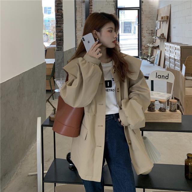 アウター レディース ジャケット 上着 袖あり ボリューム袖 ポリエステル かわいい 大人可愛い シンプル カジュアル おしゃれ お洒落 かっこいい レトロ 大人可愛い 大人女子 ラフ ボーイッシュ 個性的 S M L XL ベージュ 無地 春 秋 2021 20代 30代 オフィス ビジネス OLの通販は
