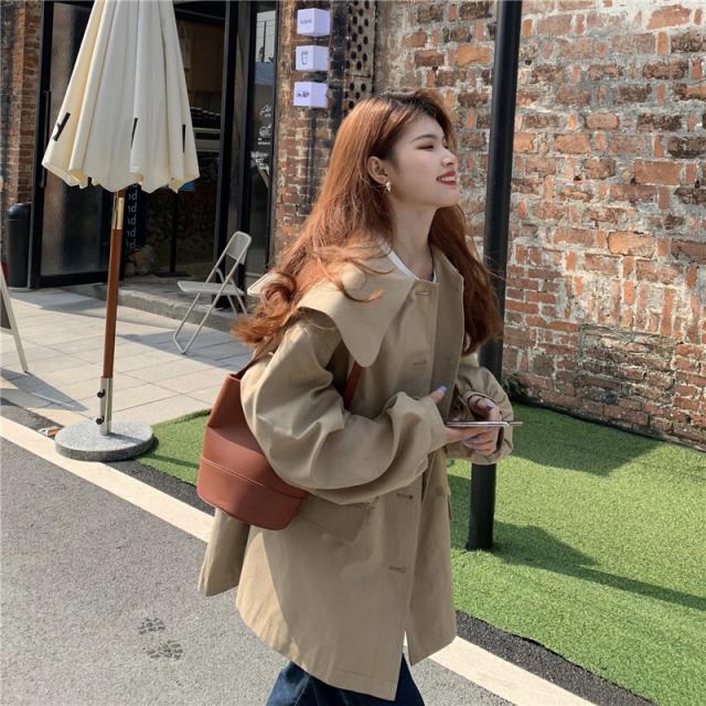 アウター レディース ジャケット 上着 袖あり ボリューム袖 ポリエステル かわいい 大人可愛い シンプル カジュアル おしゃれ お洒落 かっこいい レトロ 大人可愛い 大人女子 ラフ ボーイッシュ 個性的 S M L XL ベージュ 無地 春 秋 2021 20代 30代 オフィス ビジネス OLの通販は