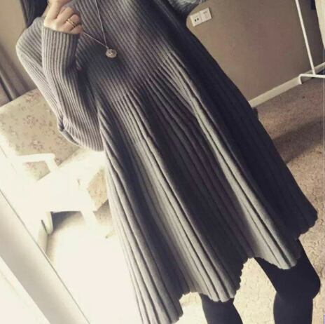 大きいサイズ ビッグサイズ Aラインワンピース ゆるかわファッション ニットワンピース シンプル ブラック 黒 グレー 灰色 ひざ丈 長袖 ラウンドネック Ａライン 妊婦さん オシャレマタニティ 大人女子 大人 上品 おしゃれ きれいめ シンプル デイリーウェア レトロ レトロ風の通販は 5,980円