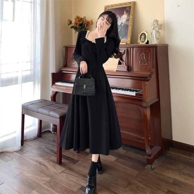 レッドカラーブラック ロングワンピースドレス ワンピース ロング丈 お出かけ 新作 長袖 スクエアネック フレア Aライン リボン ベルベット かわいい 大人可愛い きれいめ 大人 上品 おしゃれ かっこいい レトロ 大人可愛い 大人女子 ラブリー キュート 主役級 存在感の通販は レッドカラーブラック ロングワンピースドレス ワンピース ロング丈 お出かけ 新作 長袖 スクエアネック フレア Aライン リボン ベルベット かわいい 大人可愛い きれいめ 大人 上品 おしゃれ かっこいい レトロ 大人可愛い 大人女子 ラブリー キュート 主役級 存在感の通販は