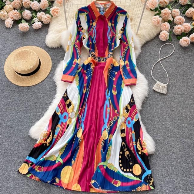 ワンピース レディース フレアワンピース ロング丈 プリーツ 袖あり 長袖 襟あり ハイウエスト ファスナー スリム フレア 細身 前開き かわいい 大人可愛い きれいめ 大人 上品 ラブリー キュート おしゃれ 大人女子 こなれ感 エレガント 結婚式 二次会 披露宴 10代 20代 30代の通販は 5,202円