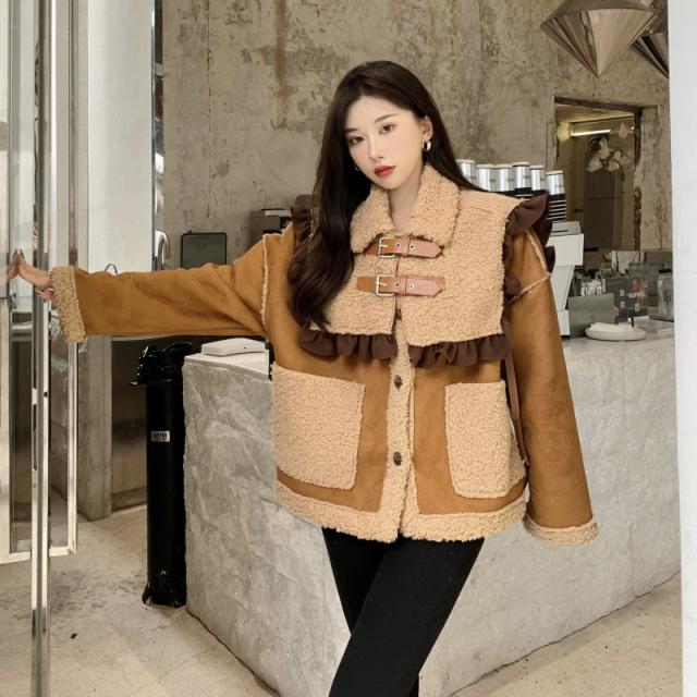 rosy monster reversible warmy skirt ベージュ  