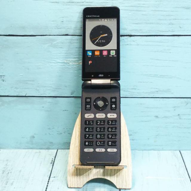送料無料】KYOCERA au GRATINA 4G BLACK KYF31 本体 白ロム SIMロック