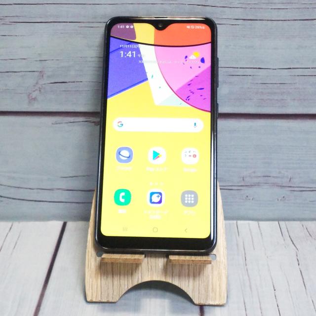 【送料無料】au SCV49 ブラック Galaxy A21 本体 白ロム SIMロック解除済み SIMフリー C593031