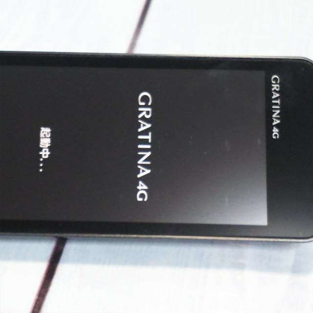 送料無料】KYOCERA au GRATINA 4G BLACK KYF31 本体 白ロム SIMロック 