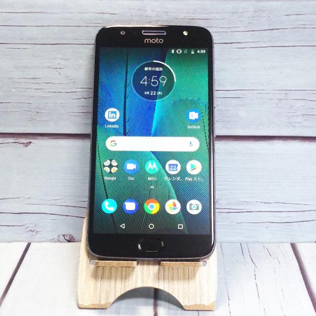 【美品・送料無料】モトローラ Moto G5S Plus XT1805 ルナグレー 本体 白ロム SIMロック解除済み SIMフリー A531114