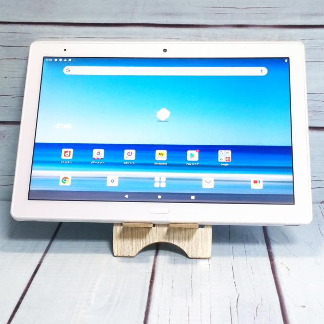 【美品・送料無料】docomo dtab d-41A SHARP Androidタブレット ホワイト 本体 白ロム SIMロック解除済み SIMフリー A163177