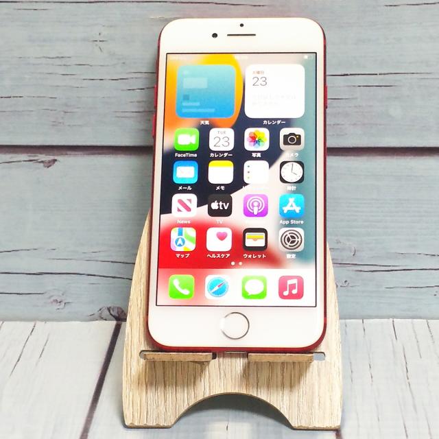 【美品・送料無料】SoftBank iPhone7 128GB レッド 本体 白ロム SIMロック解除済み SIMフリー A864186