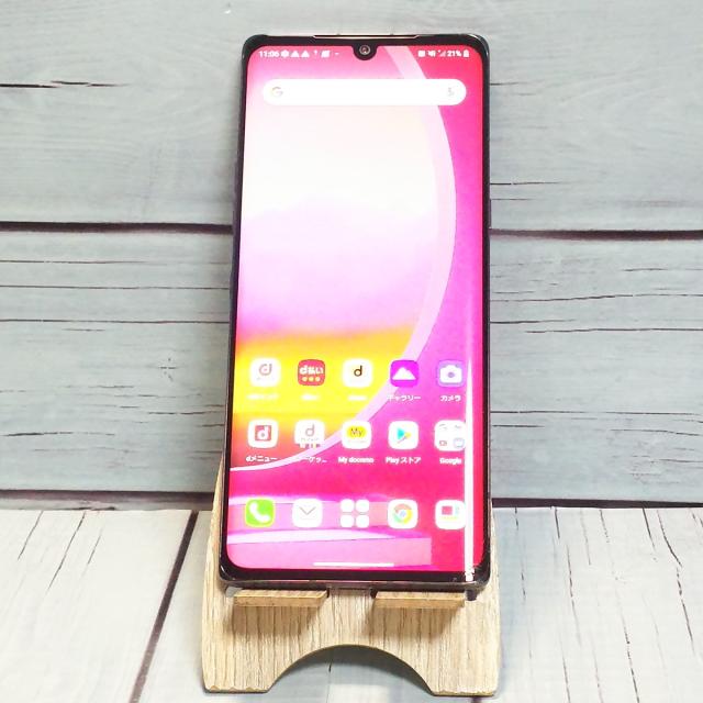 【送料無料】docomo LG VELVET L-52A オーロラグレー [訳あり] 本体 白ロム SIMロック解除済み SIMフリー D424310