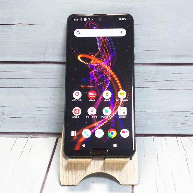 【送料無料】AQUOS R docomo 5G SHARP SH-51A ブラック [訳あり] 本体 白ロム SIMロック解除済み SIMフリー D099010