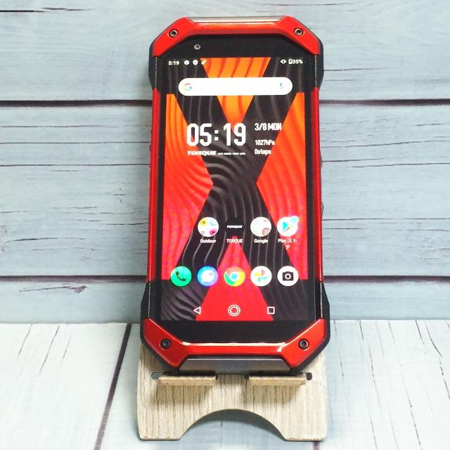 【送料無料】au 京セラ TORQUE 5G KYG01 レッド 本体 白ロム SIMロック解除済み SIMフリー B047232